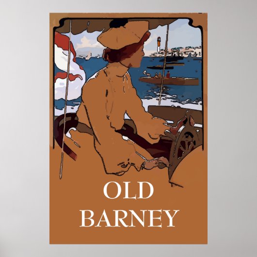 OUDE BARNEY,  stijl vuurtoren Barnegat Poster (Voorkant)