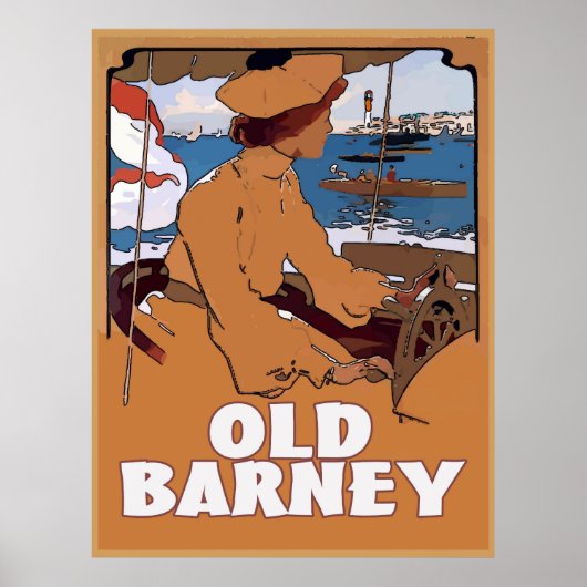 OUDE BARNEY,  stijl vuurtoren Barnegat Poster (Voorkant)