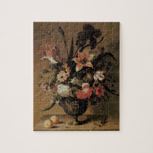 Oude Barok, Bloemstuk Bloemen in Vaas Legpuzzel