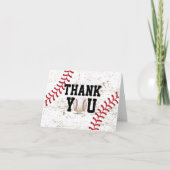 Oude Baseball Steek Sport Thema Dank Je Bedankkaart (Voorkant)