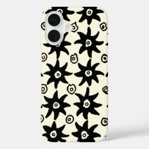 Oude Batik Sterren Textiel Behangpatroon iPhone 16 Hoesje