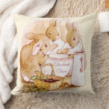 Oude Beatrix Potter-kussensloop voor de kinderkame