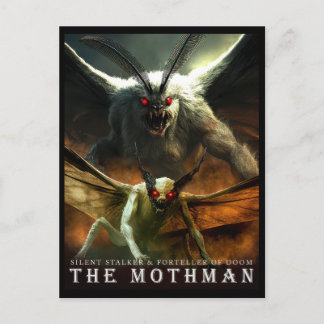 Oude Beest & Wezens: De Mothman-Ansichtkaart Briefkaart