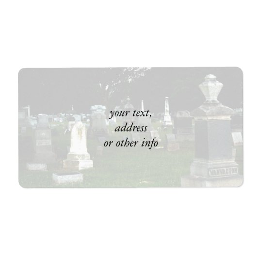 Oude begraafplaats etiket (Voorkant)