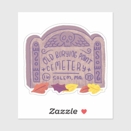 Oude begraafplaats van Salem Sticker (Vel)