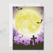 Oude begraafplaats, Zombie Hand & Bats Halloween P Kaart (Achterkant)