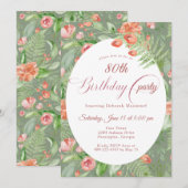 Oude Behangrozen Bloemmotief 80 jaar oud Kaart (Voorkant / Achterkant)