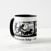 Oude Beierse stijl Wilde Boar Pig/Wilde Boar Hunt Mok (Voorkant links)