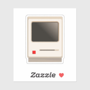 Oude beige computer sticker
