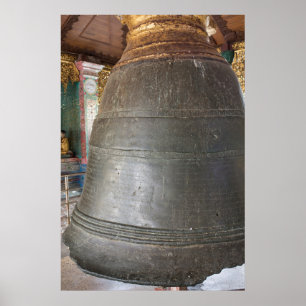 Oude Bel In Tempel Poster