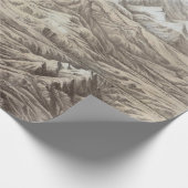 Oude bergkaart Peru (1865)  Cadeaupapier (Hoek)