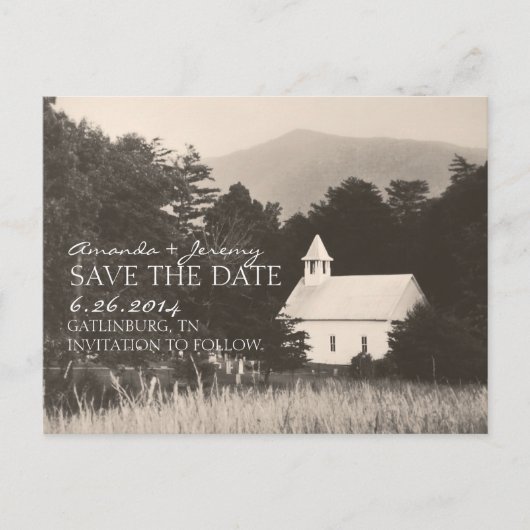 Oude Bergkerk Save the Date Aankondigingskaart (Voorkant)