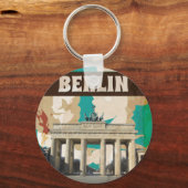 Oude Berlijnse Reisposter Sleutelhanger (Voorkant)