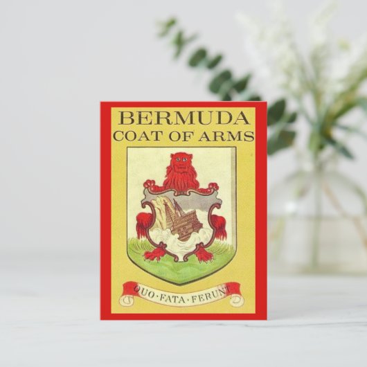 Oude Bermuda Wapen Postkaart (Staand voorkant)