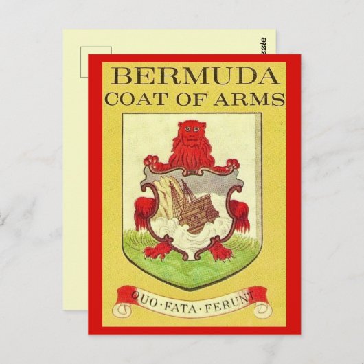 Oude Bermuda Wapen Postkaart (Voorkant / Achterkant)