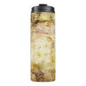 Oude beschadigde wandachtergrond abstract, gerijpt thermosbeker (Voorkant)