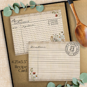 Oude Bibliotheek Bloem Boeken Bruidsfeest Recept Informatiekaartje
