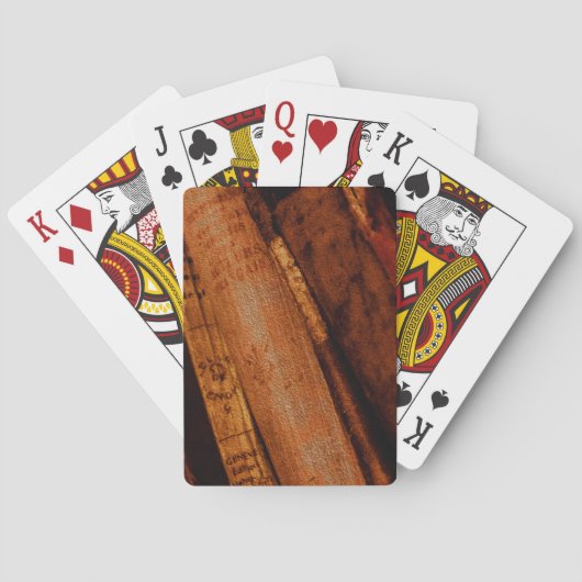 Oude bibliotheek en boeken van de Oudheid Pokerkaarten (Achterkant)