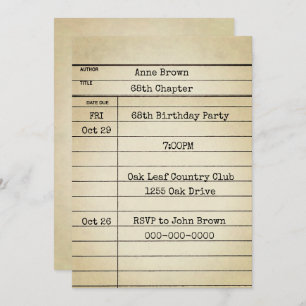 Oude bibliotheek Kaart 68e verjaardag