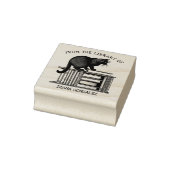 Oude bibliotheekkat rubberstempel (Stempel)