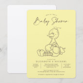 Oude Big Bird babyshower uitnodiging (Voorkant / Achterkant)