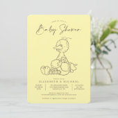Oude Big Bird babyshower uitnodiging (Staand voorkant)