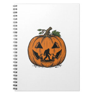 Oude Bigfoot Pompoen Halloween Vector Ontwerp_1 Notitieboek