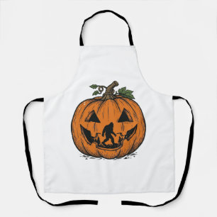 Oude Bigfoot Pompoen Halloween Vector Ontwerp_1 Schort