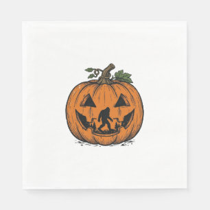 Oude Bigfoot Pompoen Halloween Vector Ontwerp_1 Servet