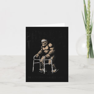 Oude Bigfoot Sasquatch Fysiotherapie Grappig Kaart