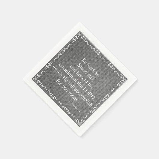 Oude Bijbelscriptcitaat Testament - Exodus 14:13 Servet (Hoek)