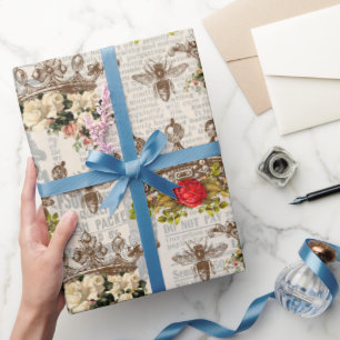 Oude Bijenpatroon  Cadeaupapier