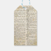 Oude Bijschrift Schrootboek Cadeaulabel (Achterkant)