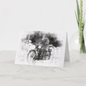 Oude Biker Birthday Kaart (Voorkant)