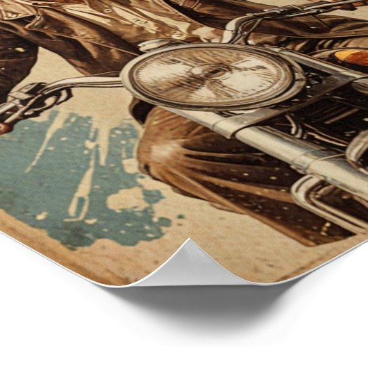 oude biker poster (Hoek)