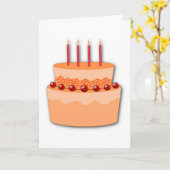 Oude Birthday Kaart (groot afdrukken) (Gele Bloem)