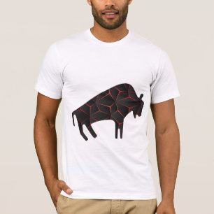 Oude bizon of prehistorische stier t-shirt