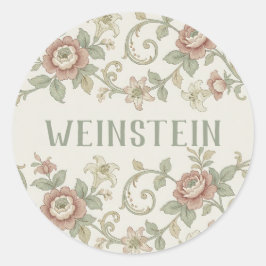 Oude blad Purim-sticker Ronde Sticker