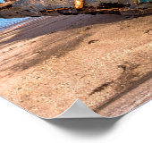 Oude blauwe boot van de Seashore Poster (Hoek)