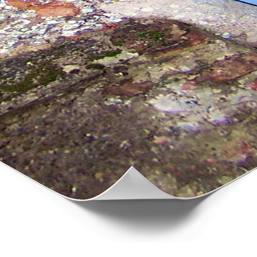 Oude blauwe deur poster (Hoek)