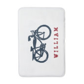 Oude blauwe fiets custom badmat (Voorkant Verticaal)