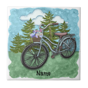 Oude Blauwe Fiets Tegeltje