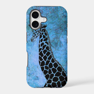 Oude Blauwe Giraffe II - iPhone 5/5S Hoesje