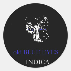 OUDE BLAUWE OGEN INDICA RONDE STICKER