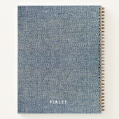 Oude Blauwe Spijkerbroek Uiterlijk Notitieboek (Achterkant)