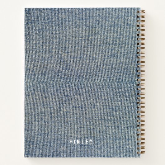 Oude Blauwe Spijkerbroek Uiterlijk Notitieboek (Achterkant)