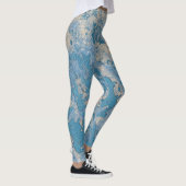 Oude blauwe verf, geplateerd leggings (Rechts)