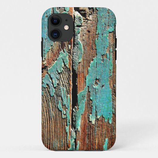 Oude blauwe verf op hout Case-Mate iPhone case (Achterkant)