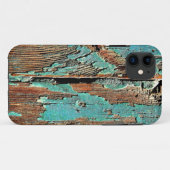 Oude blauwe verf op hout Case-Mate iPhone case (Achterkant (horizontaal))