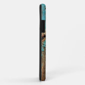 Oude blauwe verf op hout Case-Mate iPhone case (Achterkant/rechts)